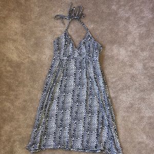 Express leopard halter dress